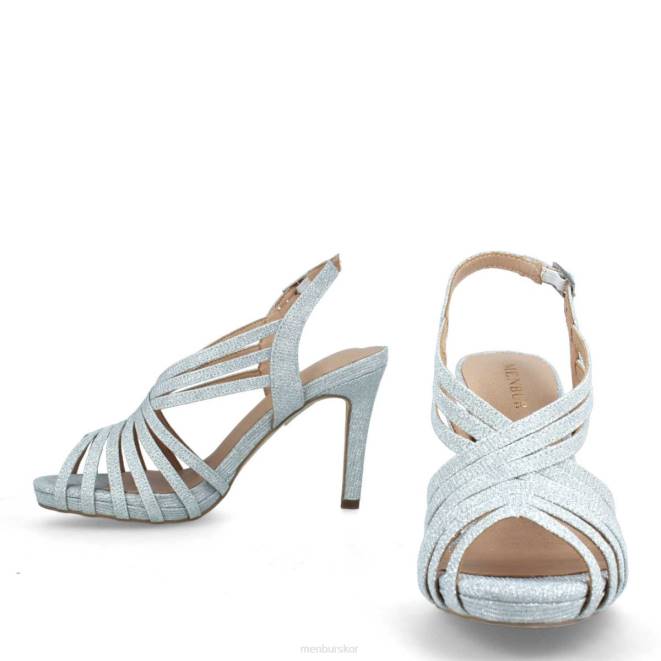 Menbur kvinnor silver strepeto mellan och låga klackar 608J2172