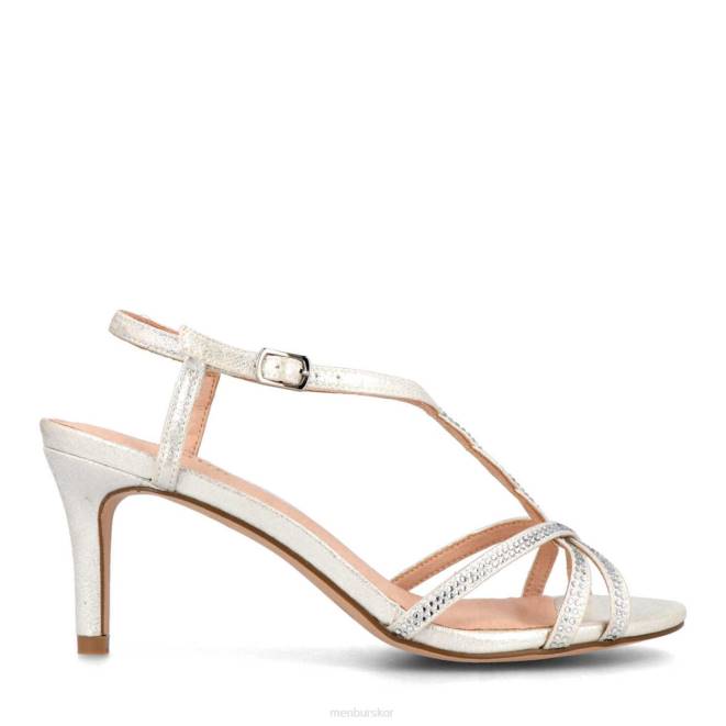 Menbur kvinnor silver tarvis mellan och låga klackar 608J2200