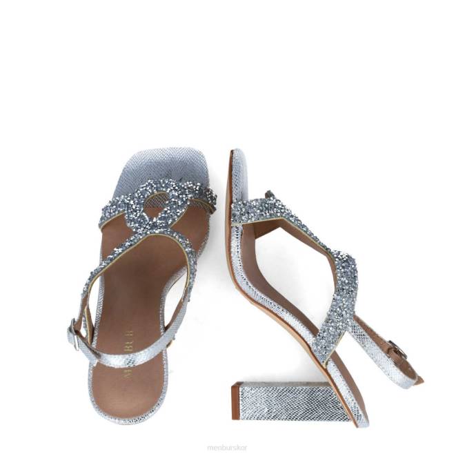 Menbur kvinnor silver urania mellan och låga klackar 608J1696