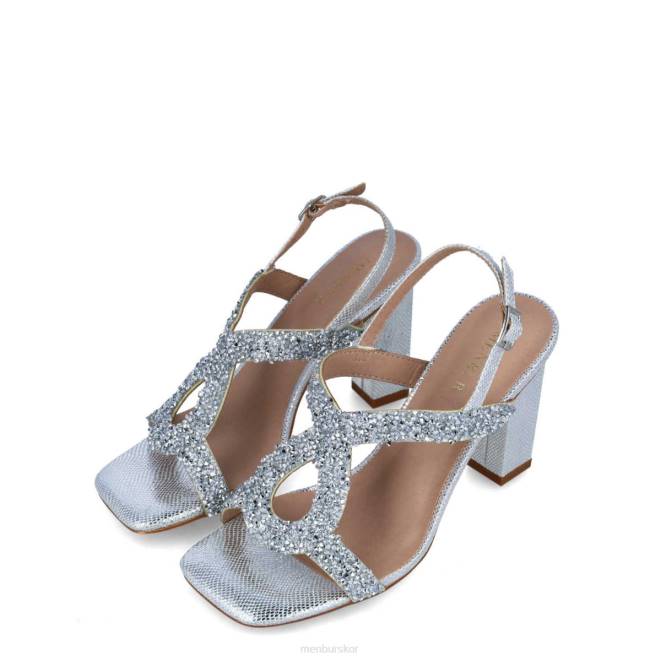 Menbur kvinnor silver urania mellan och låga klackar 608J1696