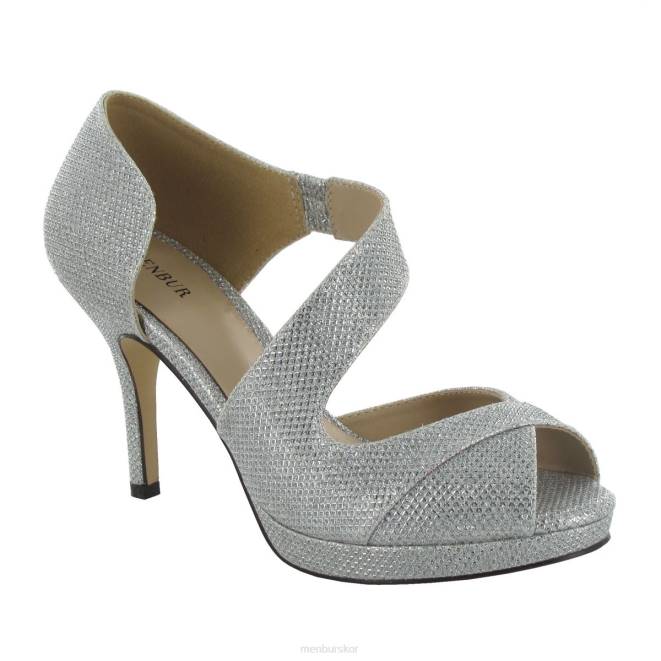 Menbur kvinnor silver ursae mellan och låga klackar 608J1847