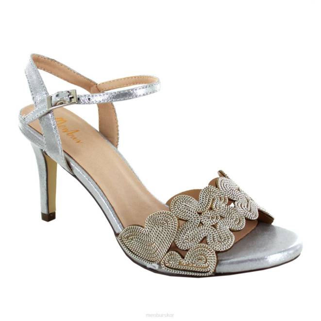 Menbur kvinnor silver vernante mellan och låga klackar 608J2027