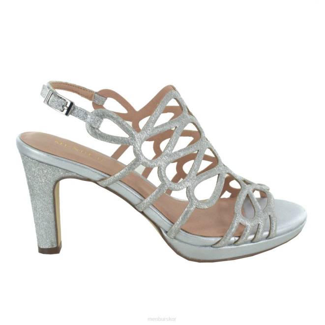 Menbur kvinnor silver verzino mellan och låga klackar 608J2031