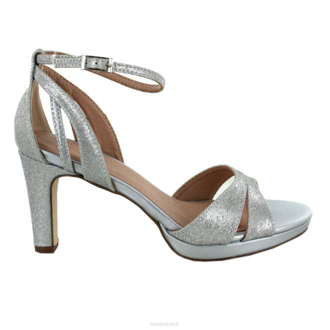 Menbur kvinnor silver villarelli mellan och låga klackar 608J2059