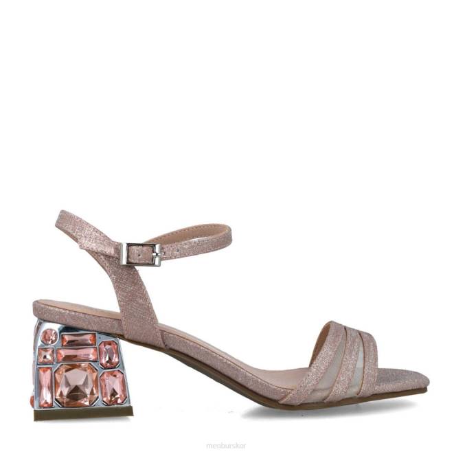 Menbur kvinnor smink rosa moldavita mellan och låga klackar 608J5675