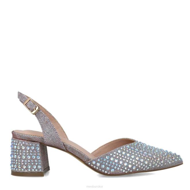 Menbur kvinnor smink rosa nete mellan och låga klackar 608J5750