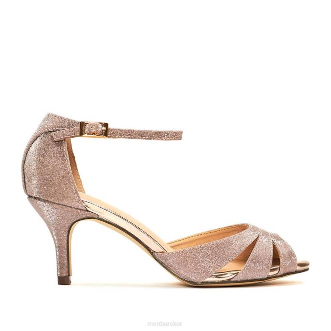 Menbur kvinnor smink rosa vezena mellan och låga klackar 608J2033