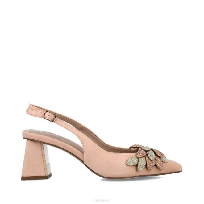 Menbur kvinnor smink rosa volans mellan och låga klackar 608J5565