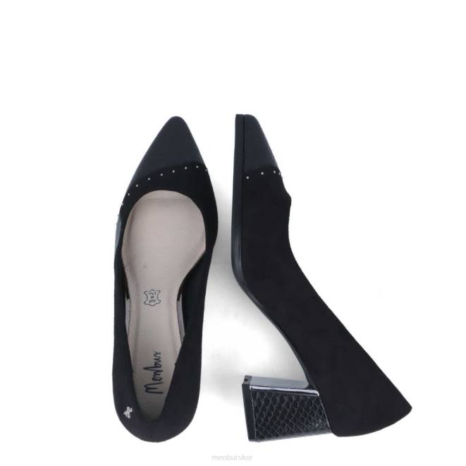 Menbur kvinnor svart actea mellan och låga klackar 608J5886