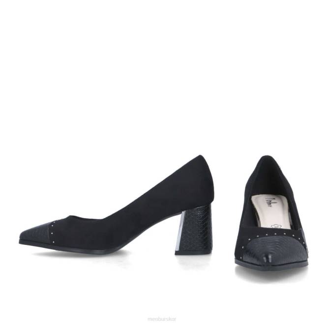 Menbur kvinnor svart actea mellan och låga klackar 608J5886