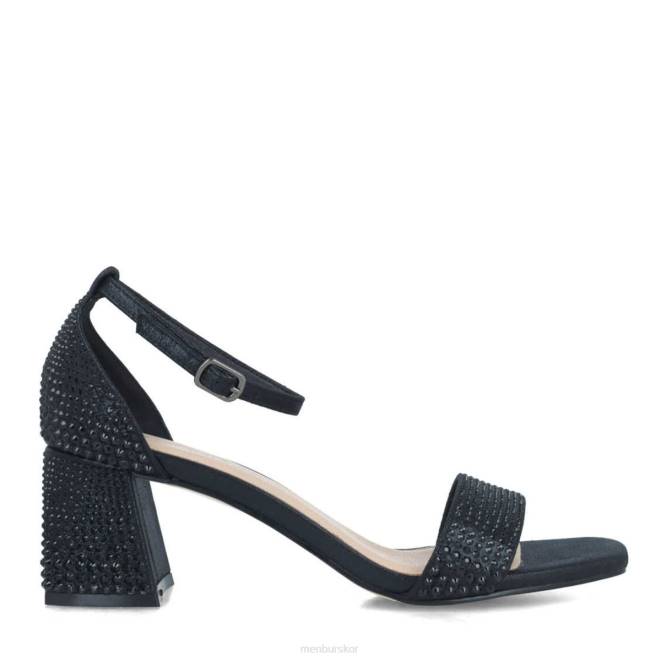 Menbur kvinnor svart aguamarina mellan och låga klackar 608J5672