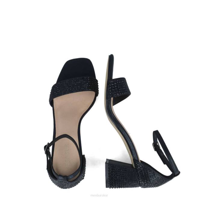 Menbur kvinnor svart aguamarina mellan och låga klackar 608J5672