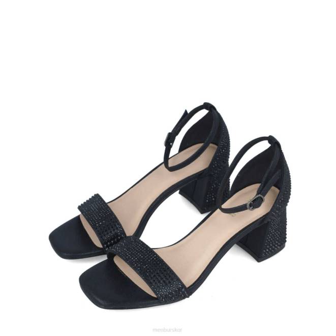 Menbur kvinnor svart aguamarina mellan och låga klackar 608J5672