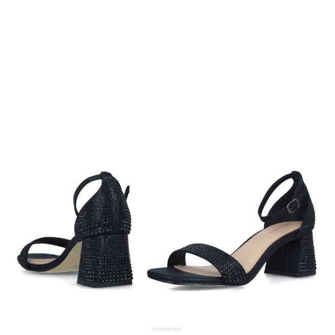 Menbur kvinnor svart aguamarina mellan och låga klackar 608J5672