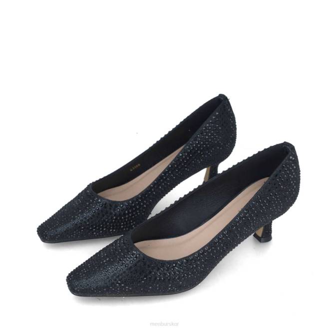 Menbur kvinnor svart aguamarina mellan och låga klackar 608J5700