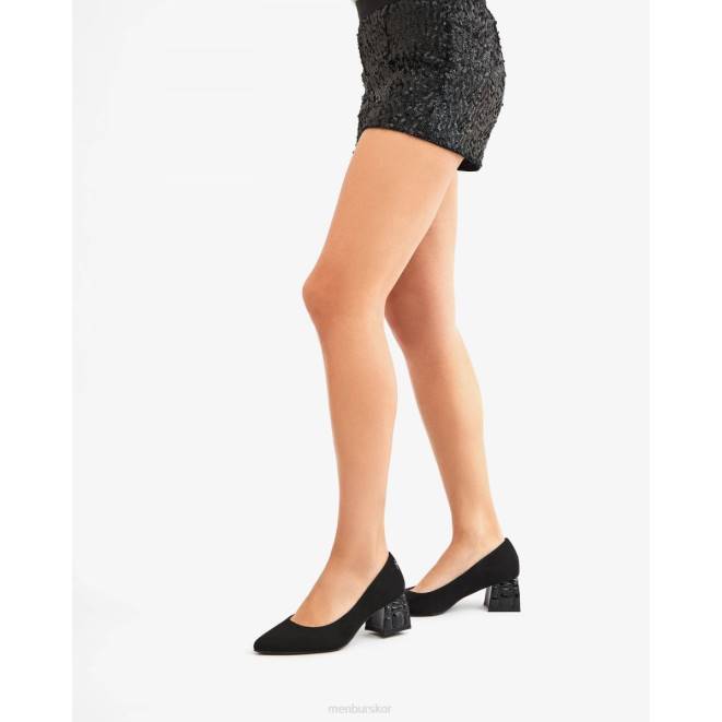 Menbur kvinnor svart ailanthea mellan och låga klackar 608J5893