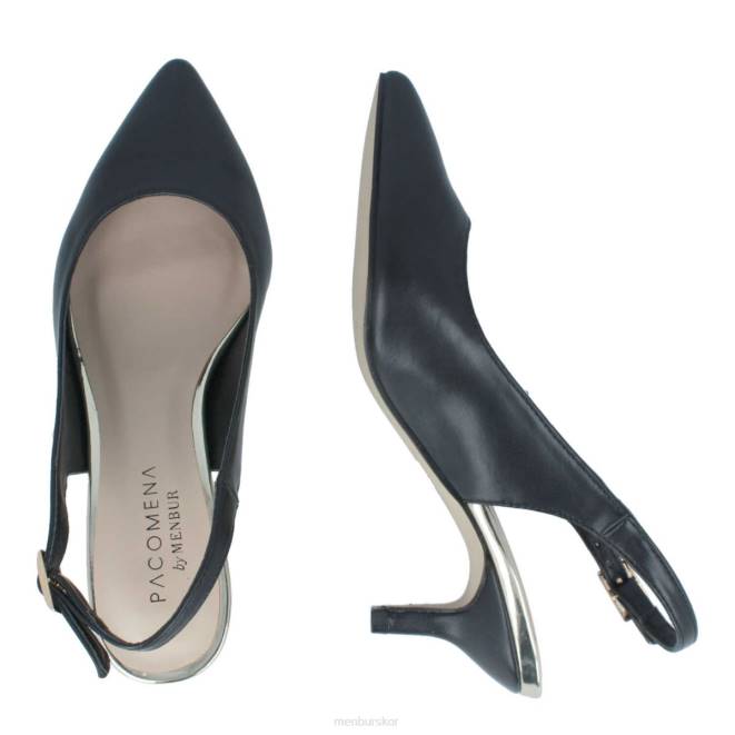 Menbur kvinnor svart albarracin mellan och låga klackar 608J1843