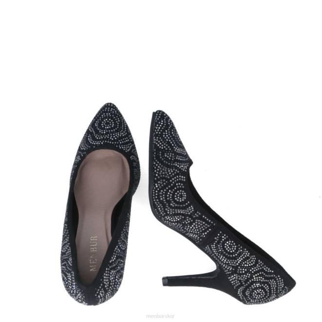 Menbur kvinnor svart alcea mellan och låga klackar 608J1722