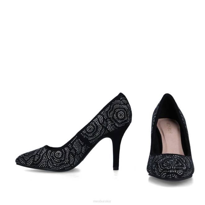 Menbur kvinnor svart alcea mellan och låga klackar 608J1722