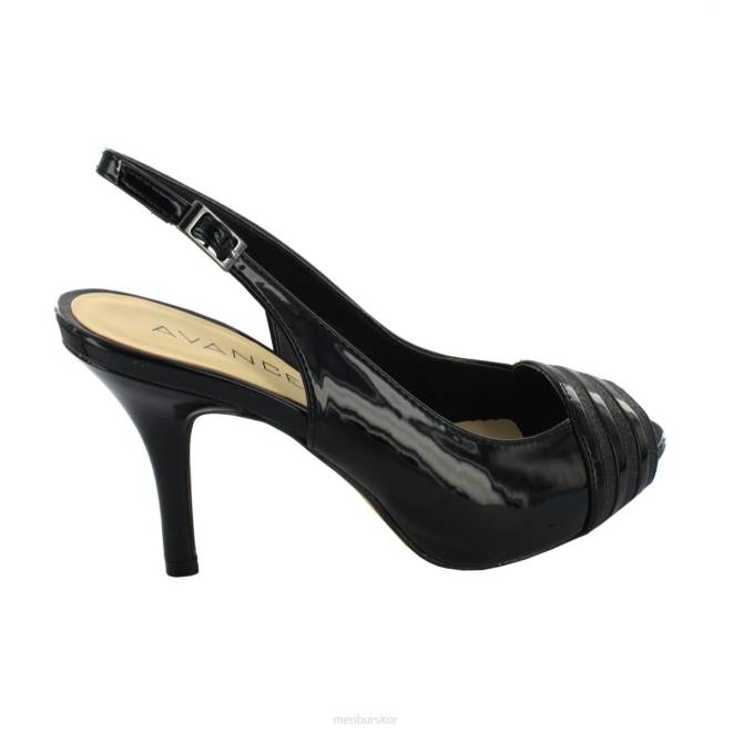 Menbur kvinnor svart alqueria mellan och låga klackar 608J1774