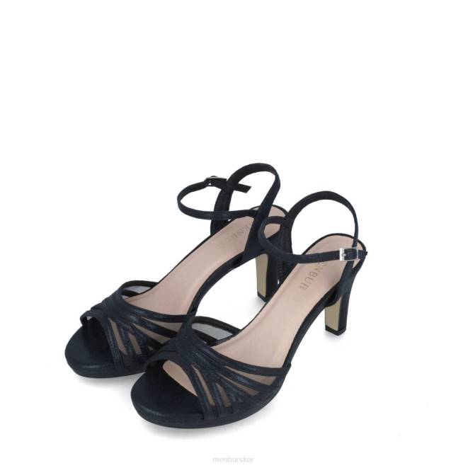 Menbur kvinnor svart antea mellan och låga klackar 608J1693