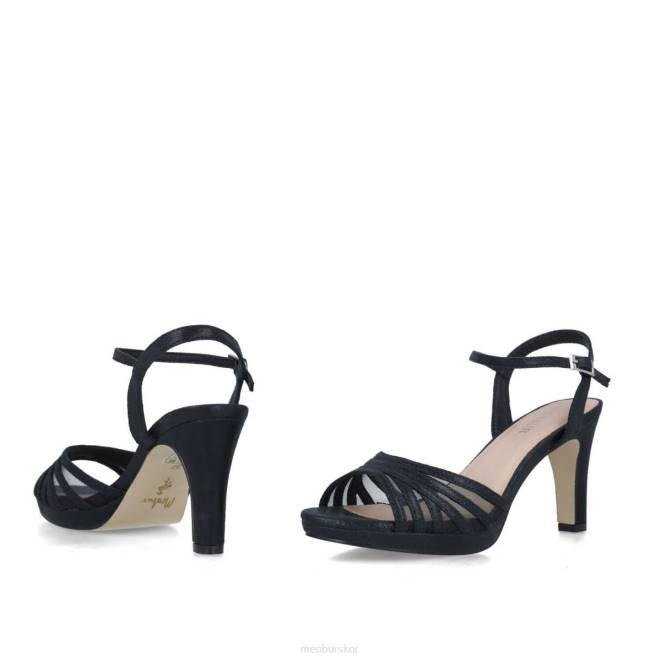 Menbur kvinnor svart antea mellan och låga klackar 608J1693