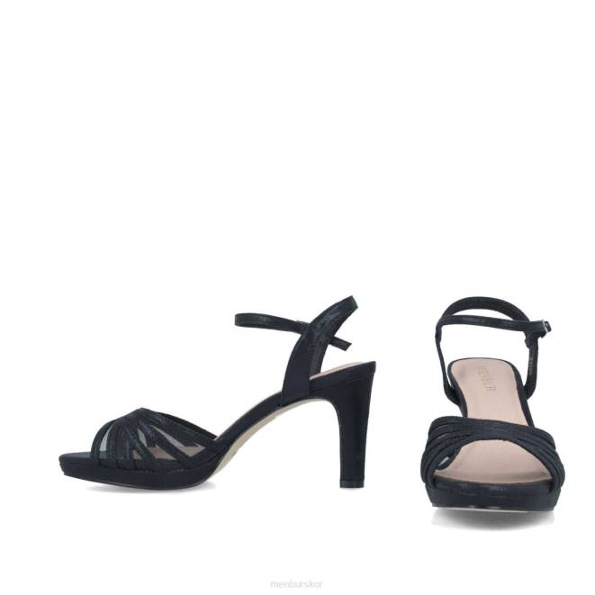 Menbur kvinnor svart antea mellan och låga klackar 608J1693