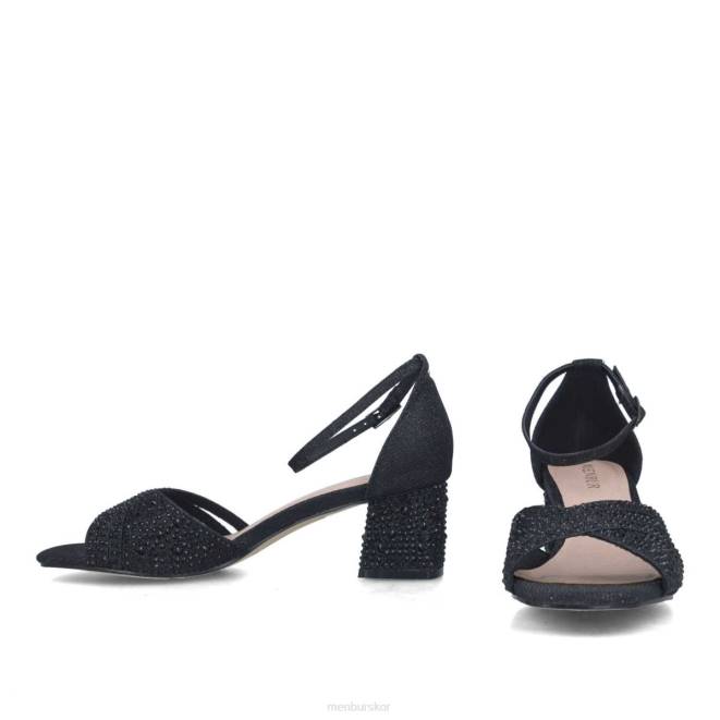 Menbur kvinnor svart apatita mellan och låga klackar 608J5676