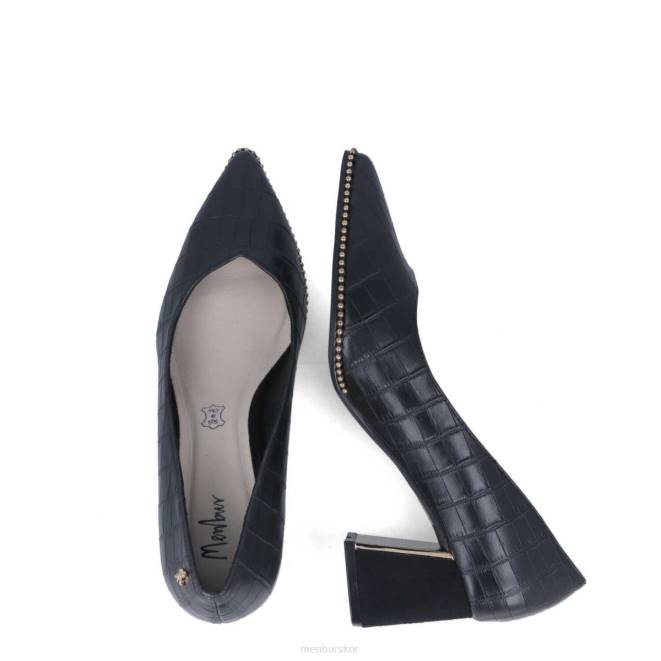 Menbur kvinnor svart arnit mellan och låga klackar 608J5889