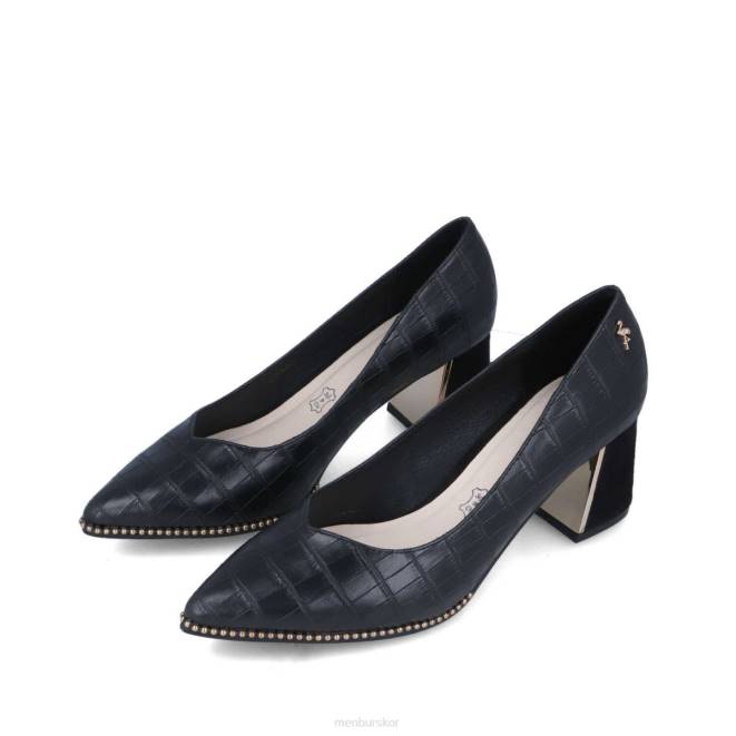 Menbur kvinnor svart arnit mellan och låga klackar 608J5889