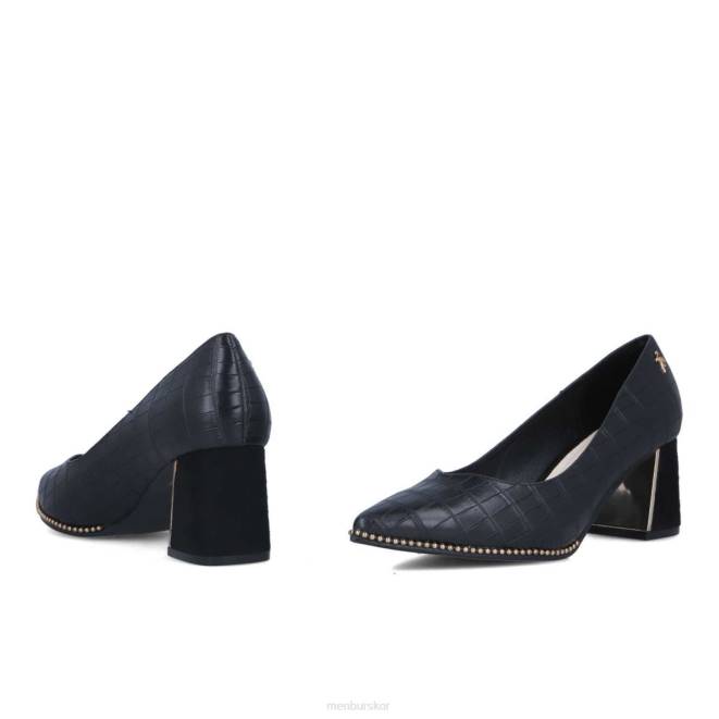 Menbur kvinnor svart arnit mellan och låga klackar 608J5889
