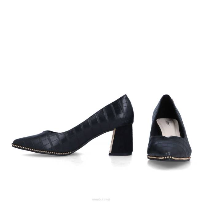 Menbur kvinnor svart arnit mellan och låga klackar 608J5889