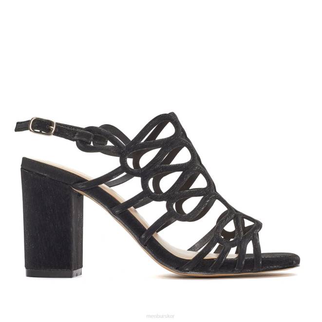 Menbur kvinnor svart brolo mellan och låga klackar 608J1805