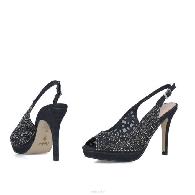 Menbur kvinnor svart canopus mellan och låga klackar 608J5572