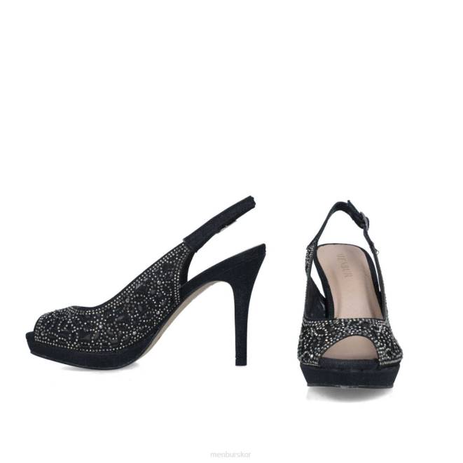 Menbur kvinnor svart canopus mellan och låga klackar 608J5572