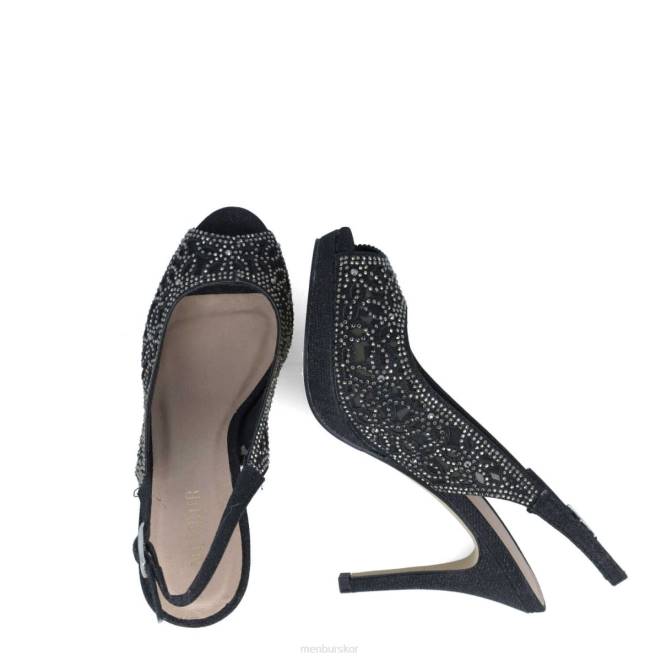 Menbur kvinnor svart canopus mellan och låga klackar 608J5572