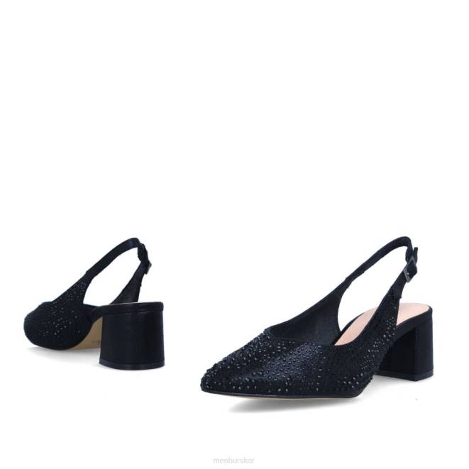 Menbur kvinnor svart cefali mellan och låga klackar 608J1747