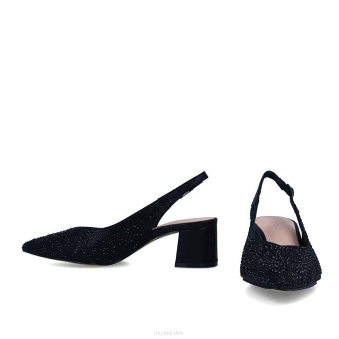 Menbur kvinnor svart cefali mellan och låga klackar 608J1747