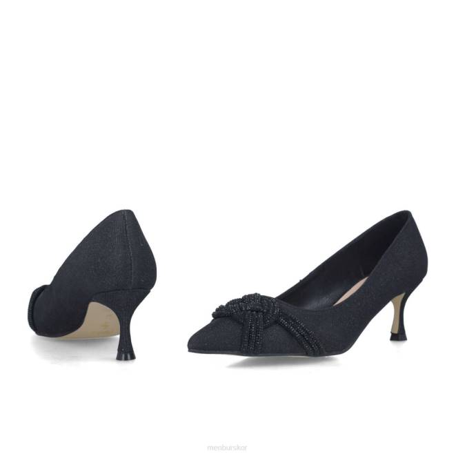 Menbur kvinnor svart cuarzo mellan och låga klackar 608J5616