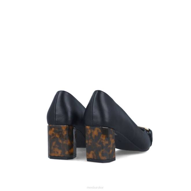 Menbur kvinnor svart demantoid mellan och låga klackar 608J1631