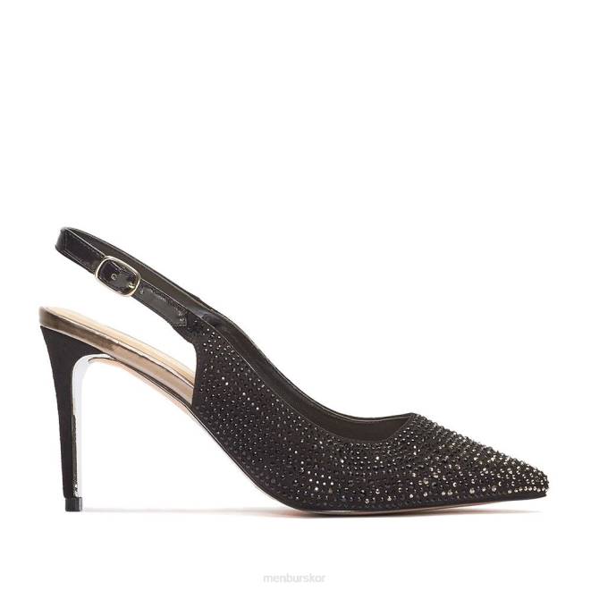 Menbur kvinnor svart dotti mellan och låga klackar 608J1804