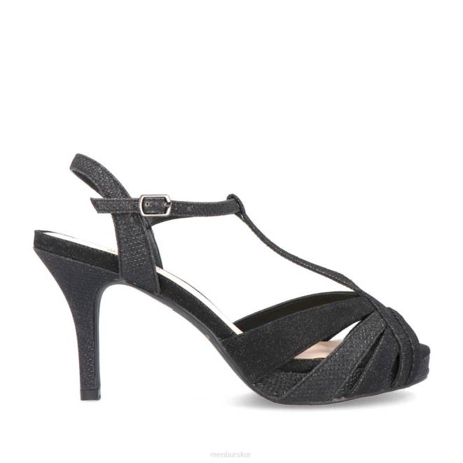 Menbur kvinnor svart dudar mellan och låga klackar 608J1776