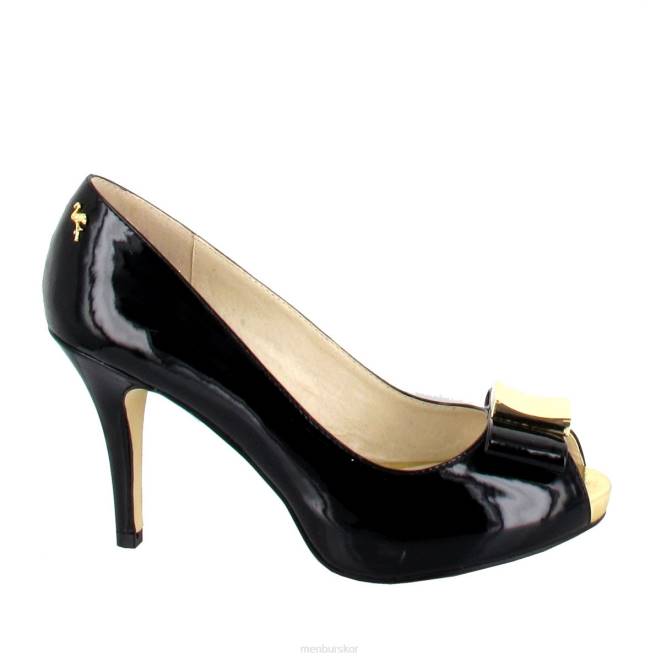 Menbur kvinnor svart galet mellan och låga klackar 608J1764