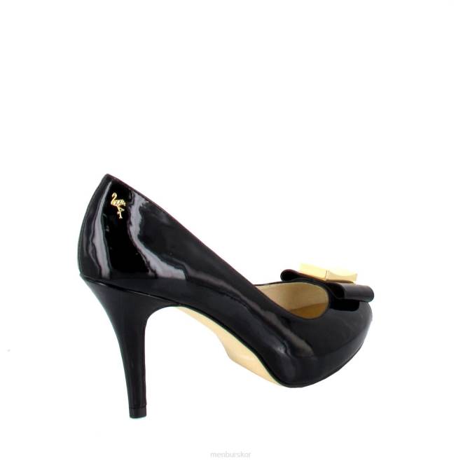 Menbur kvinnor svart galet mellan och låga klackar 608J1764