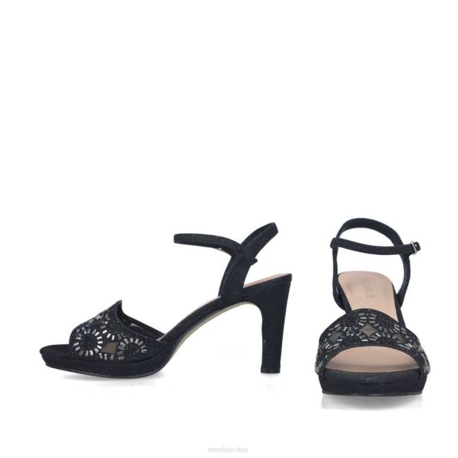 Menbur kvinnor svart hambergita mellan och låga klackar 608J5603