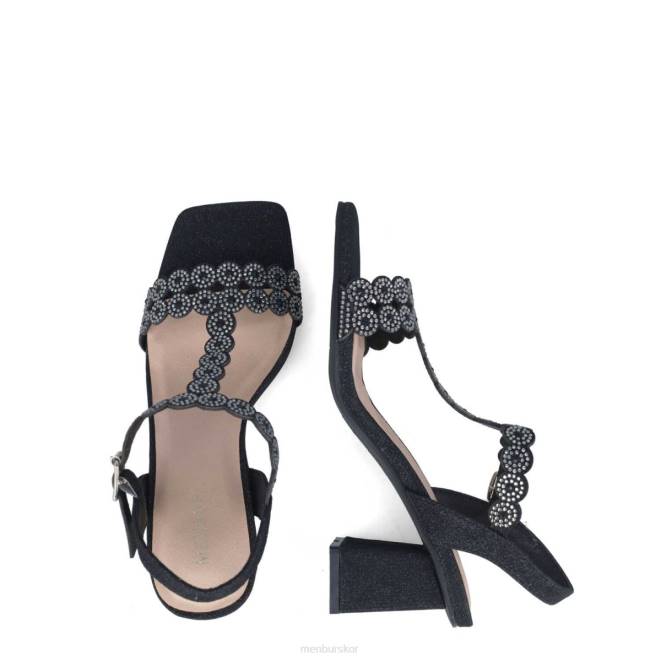 Menbur kvinnor svart kunzita mellan och låga klackar 608J5666