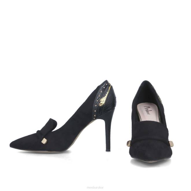 Menbur kvinnor svart lonicera mellan och låga klackar 608J5858