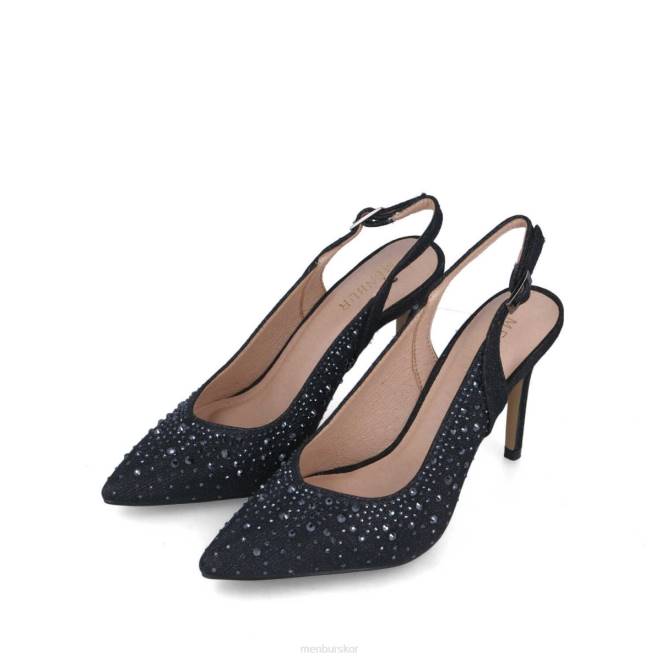 Menbur kvinnor svart lyrata mellan och låga klackar 608J1723