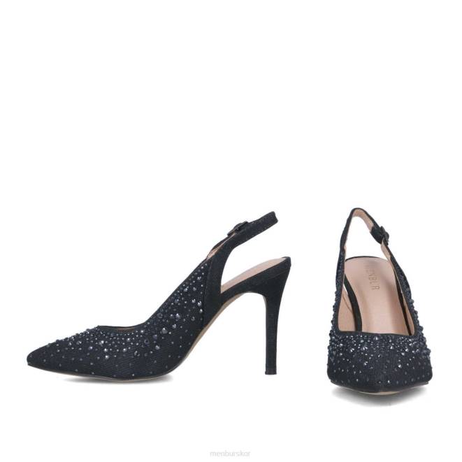 Menbur kvinnor svart lyrata mellan och låga klackar 608J1723