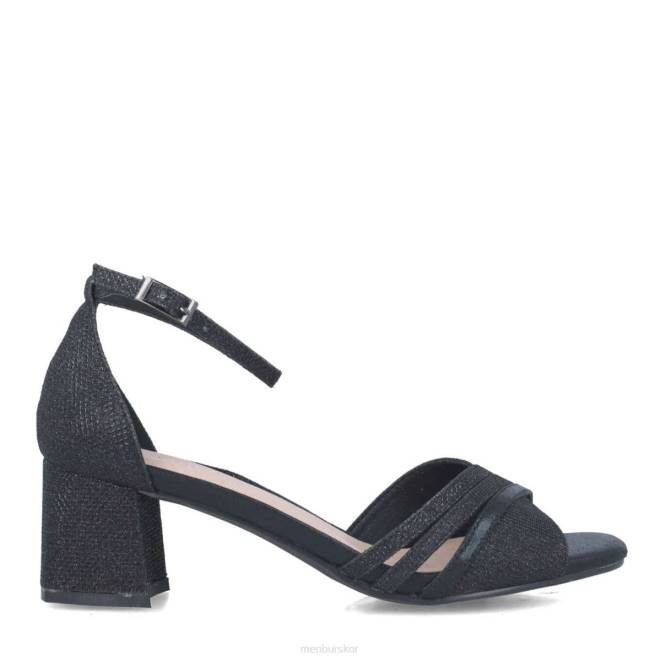 Menbur kvinnor svart madreperla mellan och låga klackar 608J5669